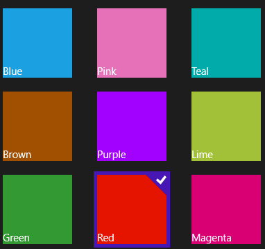 Configuración de color de la App